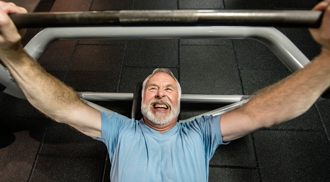 Male-Elderly-Old-Bench-Press